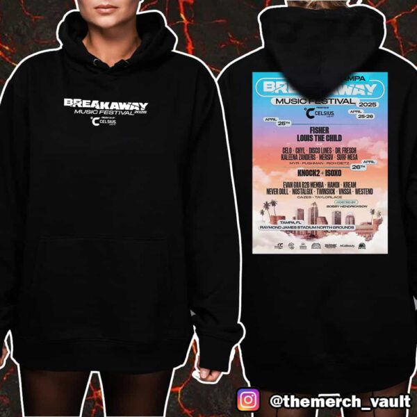 Breakaway Festival Tampa 2025 Poster Lineup April 25-26 At Tampa FL Raymond James Stadium North Grounds Unisex T-Shirt Merchandise