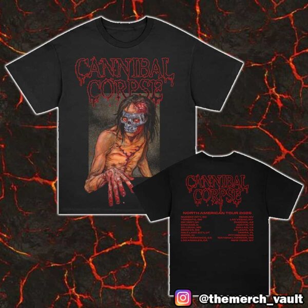 Cannibal Corpse Head Wound 2025 North America Tour Dates Unisex T-Shirt