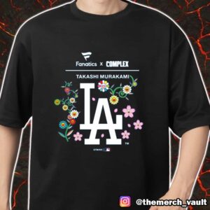 Fanatics x COMPLEX Takashi Murakami x LA Dodgers MLB Logo Merch Unisex T-Shirt