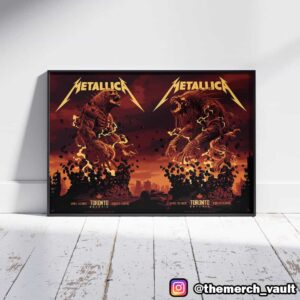 Full Shows Metallica M72 Toronto April 24-26 2025 At Rogers Centre Ontario Canada By John Guydo Event Poster Pop Up Exclusive Landscape Poster Canvas