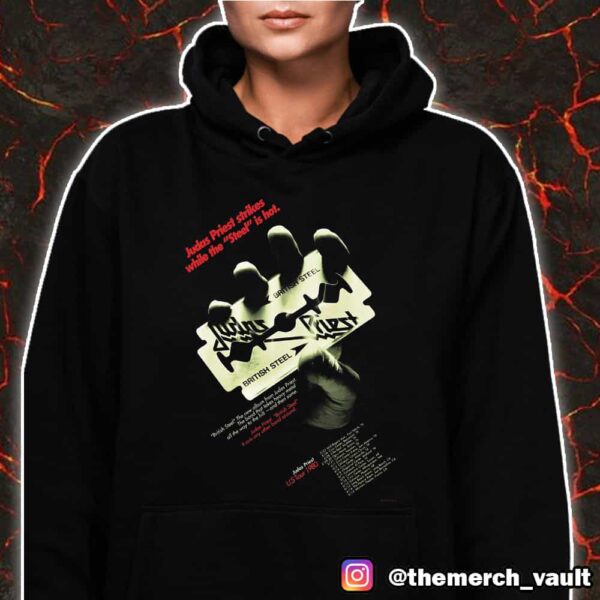 Judas Priest Strikes While The Steel Is Hot British Steel Vintage Tour Poster Tribute To Legendary 1980 US Tour Merch Unisex T-Shirt