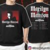 Marilyn Manson 2025 European Tour With Black The Blackmordia Tour Dates Print On Back Unisex T-Shirt Merchandise