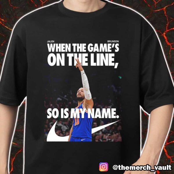 Nike Celebrates Poster Jalen Brunson’s Clutch Player Of The Year Award 2025 So Is My Name Merch Unisex T-Shirt