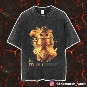 Official Pixies At Luxembourg 2025 European Tour Poster Artwork By Tomasz Majewski Unisex Vintage Washed T-Shirt