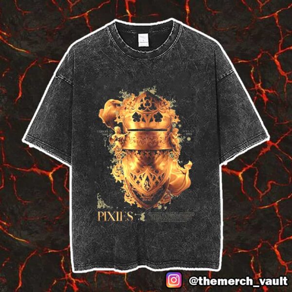 Official Pixies At Luxembourg 2025 European Tour Poster Artwork By Tomasz Majewski Unisex Vintage Washed T-Shirt
