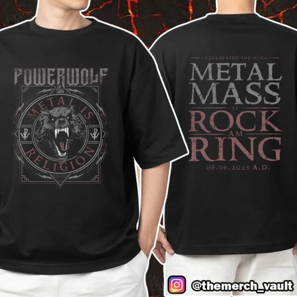 Official Powerwolf Holy Metal Mass At Rock Am Ring 8 June 2025 Unisex T-Shirt Merchandise