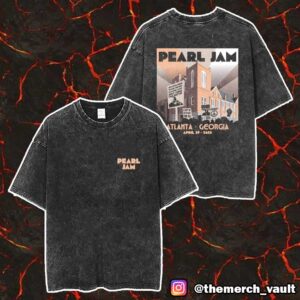 Pearl Jam Dark Matter US Tour With Dead Pioneers Event Tee April 29 2025 At State Farm Arena Atlanta Unisex Washed T-Shirt