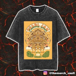 Pearl Jam Dark Matter US Tour With Dead Pioneers Poster Event By Taylor Rushing April 29 2025 At State Farm Arena Atlanta Unisex Vintage Washed T-Shirt