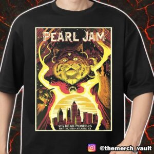 Pearl Jam With Dead Pioneers May 1st 2025 At Atlanta GA Event Poster Artwork By Francesco Francavilla Merch Unisex T-Shirt