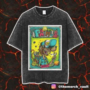 Poster Tonight’s Show For Primus April 29 2025 At San Antonio TX Design Artwork By Matt Leunig – Scraped Knee Unisex Vintage Washed T-Shirt