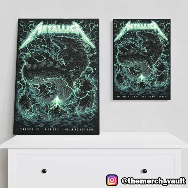 Tonight In M72 Syracuse Metallica North America Tour First Night At JMA Wireless Dome Poster 19 April 2025 Poster Canvas