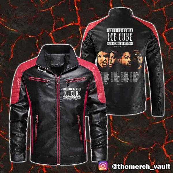 Truth To Power Ice Cube Four Decades Of Attitude North America Tour 2025 Tour Dates Leather Jacket Shirt