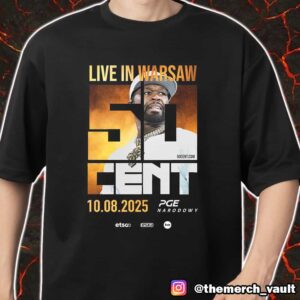 50 Cent Live In Warsaw August 10 2025 To PGE Narodowy Artwork Merch Unisex T-Shirt