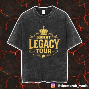 50 Cent New Legacy Tour 2025 Logo Artwork Vintage Washed Unisex T-Shirt