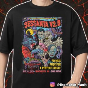 61st Birthday Celebration For Maynard James Keenan Sessanta V2.0 May 14 2025 Event Poster At Manchester NH SNHU Arena Merch Unisex T-Shirt