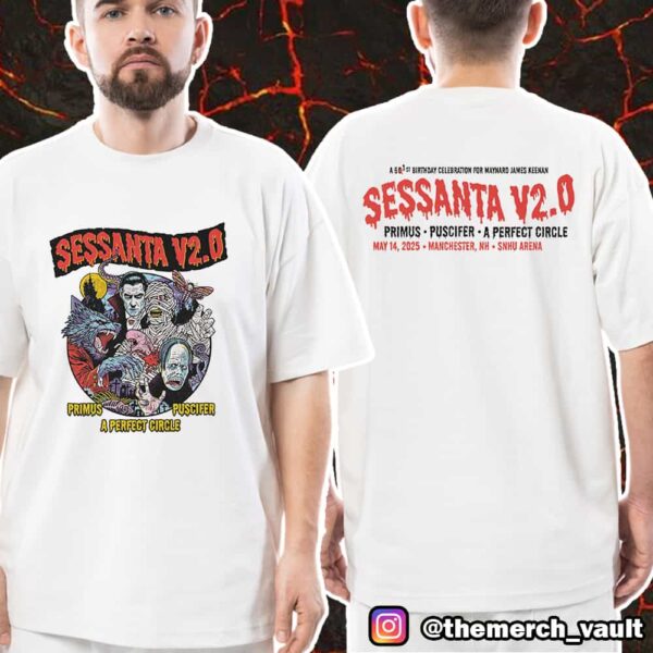 61st Birthday Celebration For Maynard James Keenan Sessanta V2.0 May 14 2025 Event Tee At Manchester NH SNHU Arena Unisex T-Shirt Merch