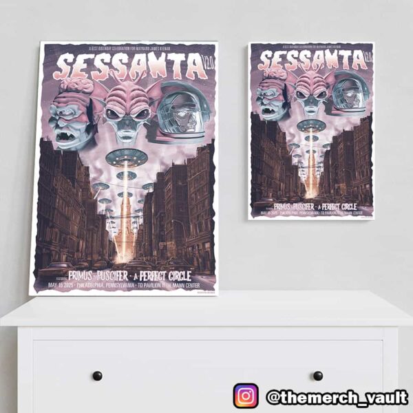 61st Birthday Celebration For Maynard James Keenan Sessanta V2.0 May 15 2025 At Philadelphia Pennsylvania TD Pavilion At The Mann Center Poster Event Poster Canvas