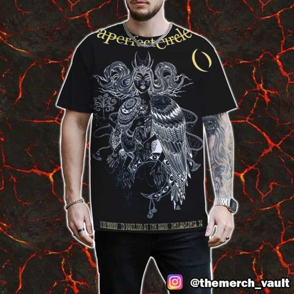 A Perfect Circle Event Poster Artwork By Anka Lavriv May 15 2025 At TD Pavilion At The Mann Center For The Performing Arts All Over Print Graphic T-Shirt, Hoodie