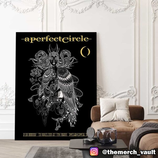 A Perfect Circle Event Poster Artwork By Anka Lavriv May 15 2025 At TD Pavilion At The Mann Center For The Performing Arts Poster Canvas Home Decor
