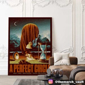 A Perfect Circle Event Poster By Haxloeffler May 1 2025 At BOK Center Tulsa Oklahoma Canvas Poster