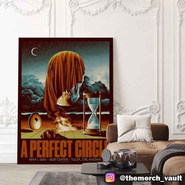 A Perfect Circle Event Poster By Haxloeffler May 1 2025 At BOK Center Tulsa Oklahoma Canvas Poster