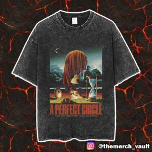 A Perfect Circle Event Poster By Haxloeffler May 1 2025 At BOK Center Tulsa Oklahoma Unisex Vintage Washed T-Shirt