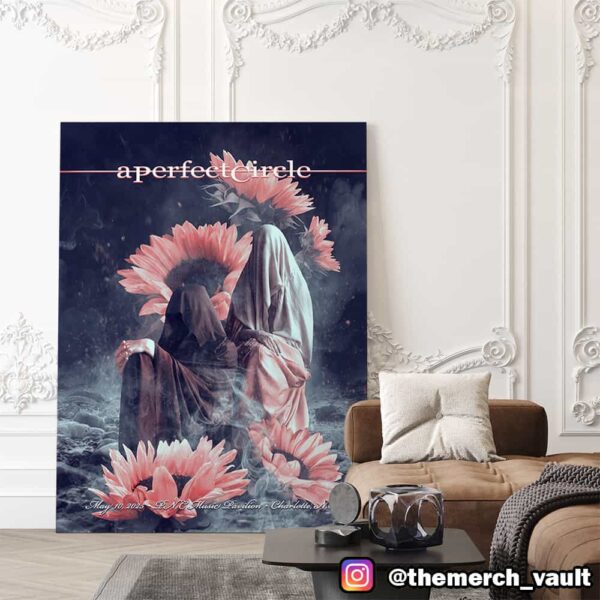 A Perfect Circle May 10 2025 Event Poster By Ron Ransom At PNC Music Pavilion Charlotte NC Poster Canvas Home Decor