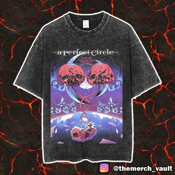 A Perfect Circle Poster Event Artwork By Ilham Nugroho May 24 2025 At Ruoff Music Center Noblesville IN Vintage Washed Unisex T-Shirt
