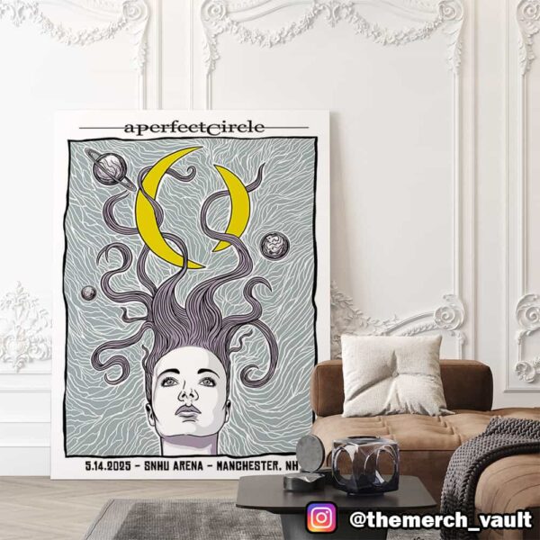 A Perfect Circle Poster Event Artwork By Vertebrae33 May 14 2025 At SNHU Arena Manchester NH Poster Canvas Home Decor