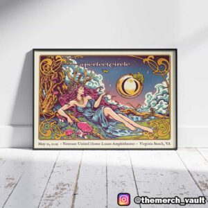 A Perfect Circle Poster Show By Thanarit Prompa May 11 2025 At Veterans United Home Loan Amphitheater Virginia Beach VA Landscape Poster Canvas