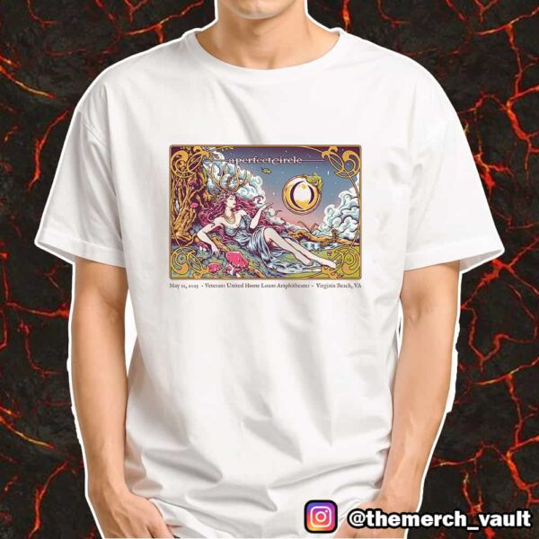 A Perfect Circle Poster Show By Thanarit Prompa May 11 2025 At Veterans United Home Loan Amphitheater Virginia Beach VA Merchandise Unisex T-Shirt