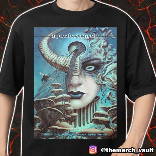 A Perfect Circle Tonight Poster Show Design Artwork By Ron Ransom May 25 2025 At Blossom Music Center Cuyahoga Falls OH Merch Unisex T-Shirt