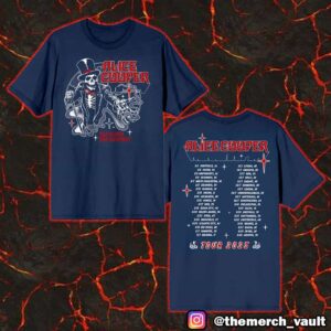 Alice Cooper Too Close For Comfort Tour 2025 Ringmaster ITIN TEE With Tour Dates Backprint Unisex Merch T-Shirt