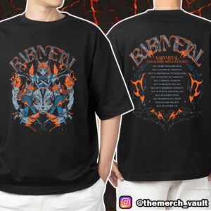 Babymetal UK Europe Arena Tour 2025 123 Thunder Tee With Tour Dates Print On Back Unisex T-Shirt Merchandise