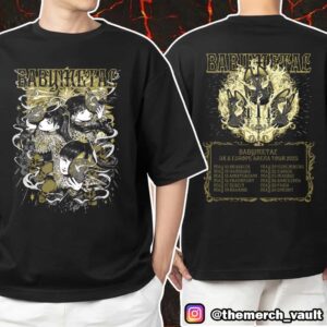 Babymetal UK Europe Arena Tour 2025 Kon Kon Tee Version With Tour Dates Unisex T-Shirt Merchandise
