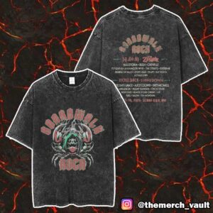 Boardwalk Rock Festival May 17-18 2025 At Ocean City MD Crab Lineup Tee Exclusive Merch Unisex Two Sided Washed T-Shirt