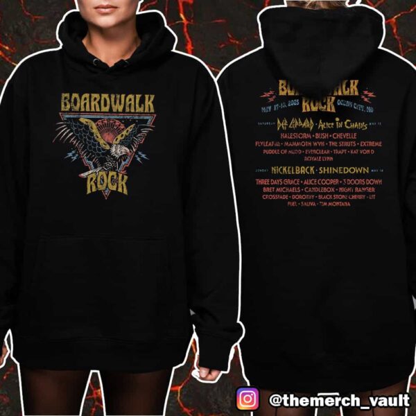 Boardwalk Rock Festival May 17-18 2025 At Ocean City MD Eagle Lineup Tee Exclusive Merch Unisex T-Shirt, Hoodie