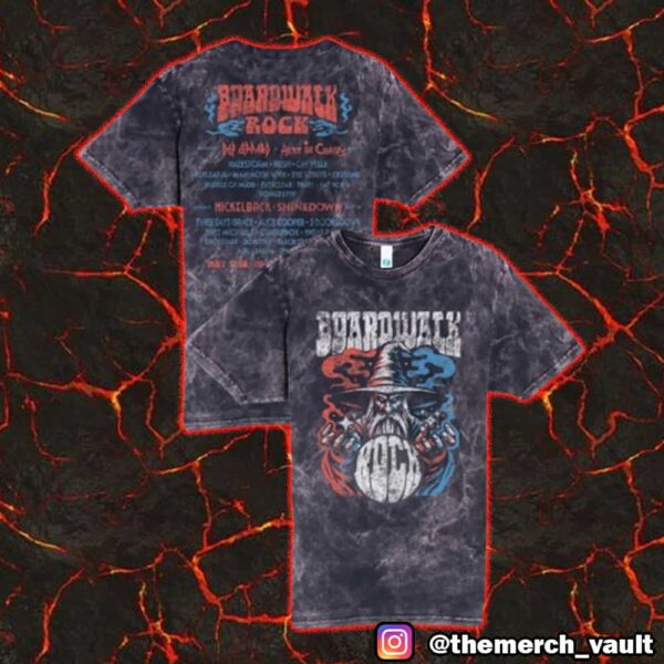 Boardwalk Rock Festival May 17-18 2025 At Ocean City MD Wizard Artwork Tie Dye Unisex Merch T-Shirt