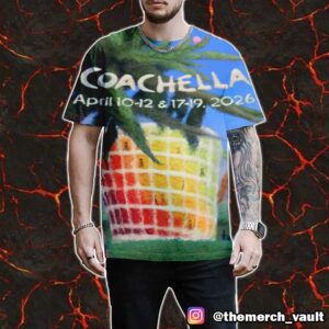 Coachella Music And Arts Festival April 10-12-17-19 2026 Poster Event All Over Print Graphic Tee