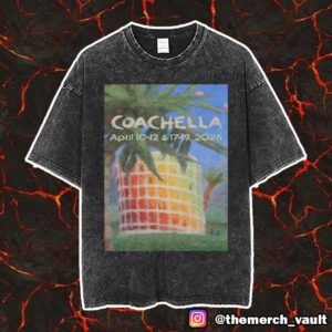 Coachella Music And Arts Festival April 10-12-17-19 2026 Poster Event Unisex Vintage Washed T-Shirt
