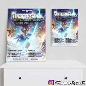Dark Dimensions Presents HammerFall Freedom World Crusade South America 2025 Poster Tour Dates Poster Canvas