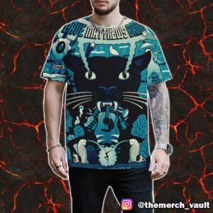 Dave Matthews Band Darth Panther Poster Artwork By Robert Lee May 4 2025 At Charlotte NC All Over Print Graphic Tee
