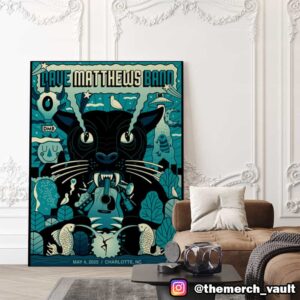 Dave Matthews Band Darth Panther Poster Artwork By Robert Lee May 4 2025 At Charlotte NC Canvas Poster