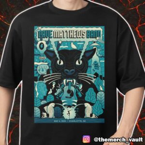 Dave Matthews Band Darth Panther Poster Artwork By Robert Lee May 4 2025 At Charlotte NC Merch Unisex T-Shirt
