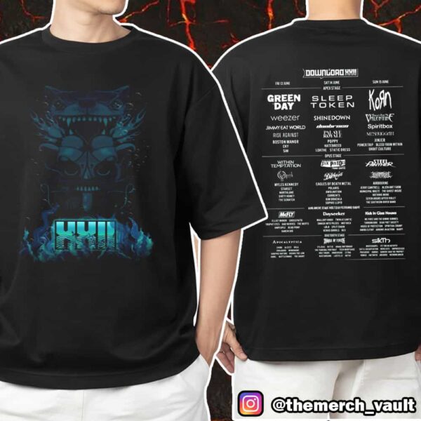 Download Festival 2025 Exclusive Line Up Two Sided Unisex T-Shirt Merchandise