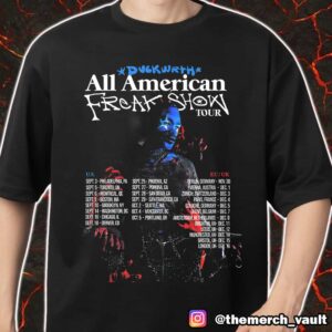 Duckwrth All American Freak Show Tour 2025 North America And EU-UK Tour Dates Poster Event Merch Unisex T-Shirt