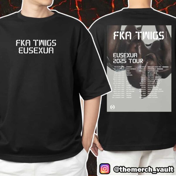 FKA Twigs Eusexua 2025 Tour Poster Tour Dates Unisex T-Shirt Merchandise