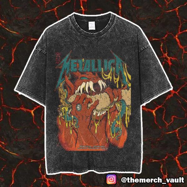 First Night Metallica M72 Philly North American Tour May 23 2025 At Philadelphia Pennsylvania Lincoln Financial Field Artwork By Tony Squindo Vintage Washed Unisex T-Shirt