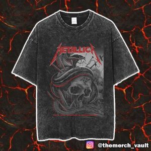 First Night Of Metallica M72 Nashville North America Tour Pop Up Event Poster By Maxxer242 No Repeat Weekend May 1 2025 At Nissan Stadium Unisex Vintage Washed T-Shirt