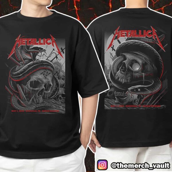 Full Shows Metallica M72 Nashville May 1-3 2025 Event Poster Artwork By Maxxer242 At Nissan Stadium No Repeat Weekend North America Tour Unisex T-Shirt Merchandise